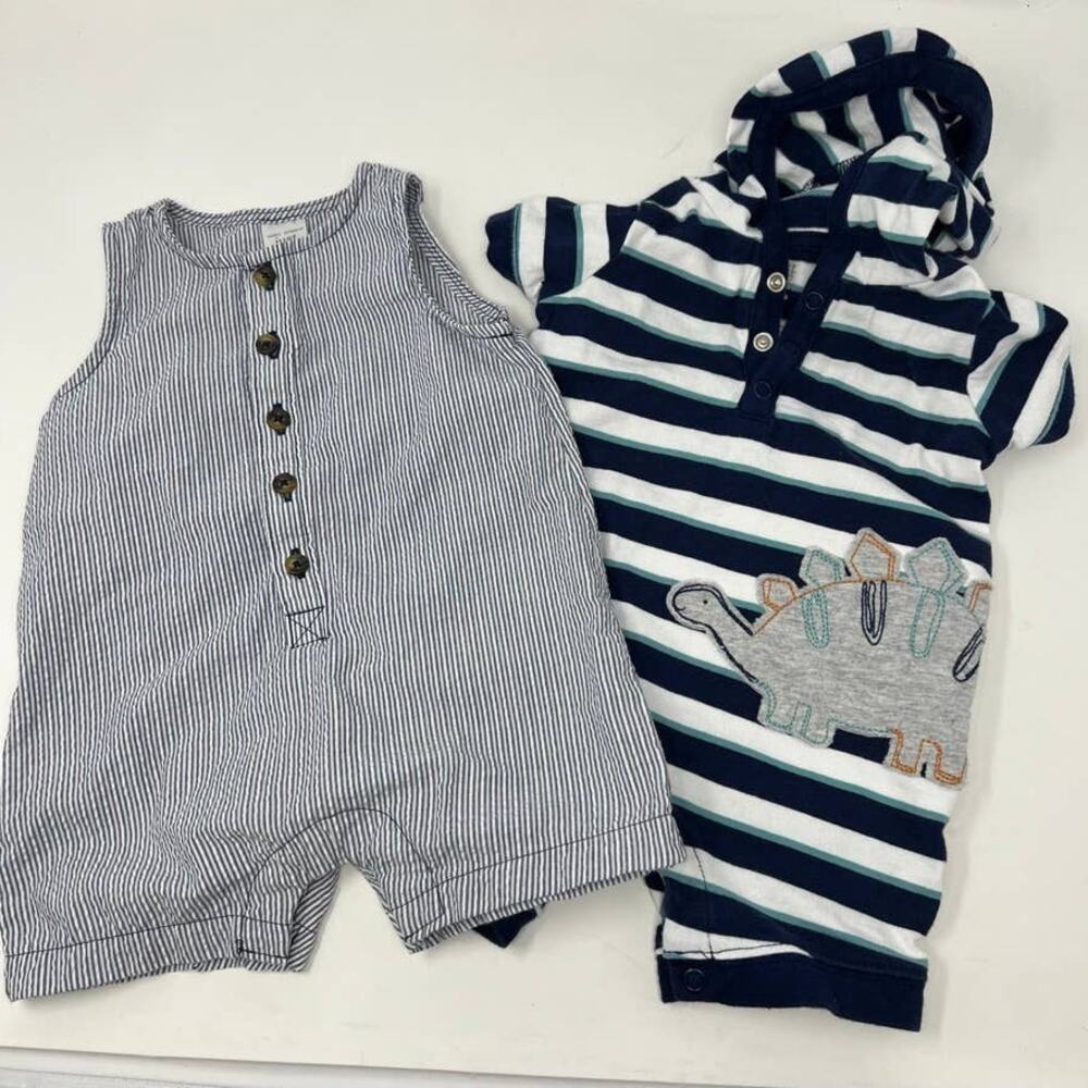 Carter's Just One You Baby Shorts Rompers Snap Closure Two Piece Lot 3 Months
